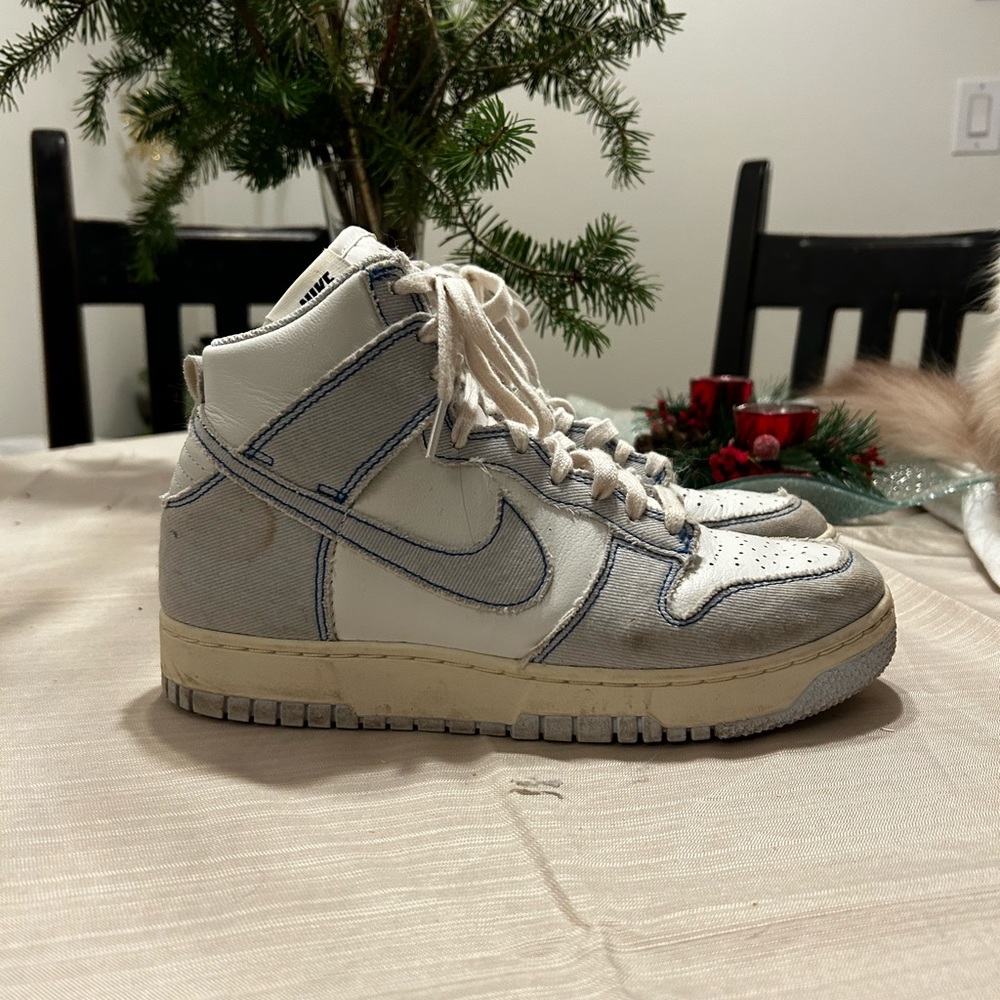 Nike dunk high blue denim